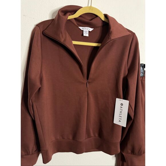 NWT ATHLETA SET Allure 1/4 Zip Sweatshirt And Endeavor Relaxed Pant Size Small - Picture 4 of 9